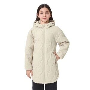 Mondetta Beige Quilted Hooded Jacket